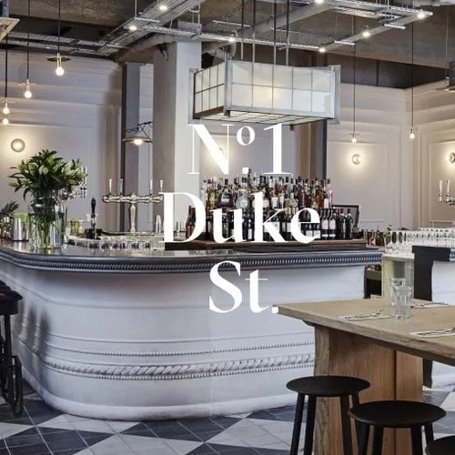 Elegant bar interior with modern lighting and stylish decor, showcasing a sophisticated dining and drinking environment in Rutland. Perfect for food and beverage photography.